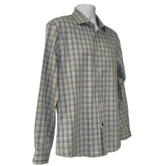 Tommy Hilfiger Slim Fit Non-Iron Dress Shirt 16.5 34/35 Plaid Long Sleeve - Picture 5 of 14